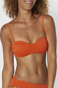 luxusní dvoudílné oranžové plavky triump